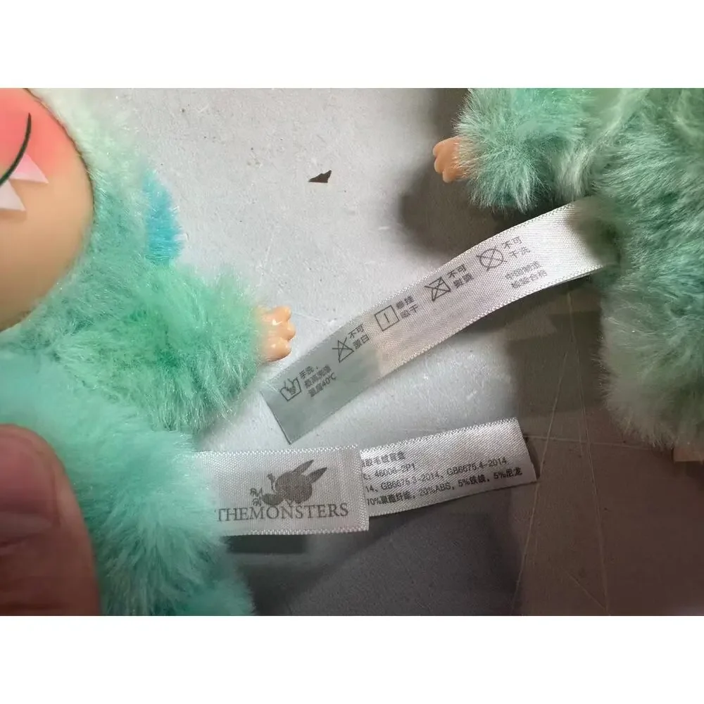 2PCS Labubu Catch Me If You Can Plush Keychain Mint Green & Gradient Set